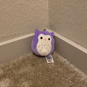 Squishmallows Purple Owl Backpack Clip